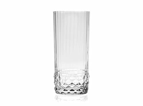 Bormioli Rocco 6 Stück America ‚20s Highball Gläser Set - Vintage Art Deco Cocktail Tumblers - 480ml