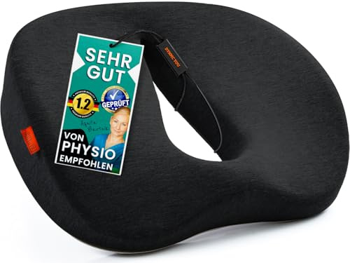 DYNMC you Cojin Coxis Ergonómico - Cojín Donut de Espuma de Memoria, Estable, dureza Cojin Flotador coxis de Mejor Calidad para Sentarse relajadamente - Cojín Moderno con Agujero Negro