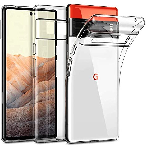 Oprimio Kristallklar Hülle für Google Pixel 6a [Silikon Hülle] [%100 Durchsichtig] [Deutsche Material] [Ultra Dünn] Klar Handyhülle für Google Pixel 6a