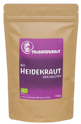 Heidekraut Erikablüten BIO (100g) I aus kontrolliert biologischem Anbau in Polen I Premium Tausendkraut Qualität