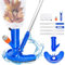 Idota Poolsauger Bodensauger 160cm, Pool Bodensauger Set mit Verbreiterte Gebogene Bürste, 4 Abnehmbare Verlängerte und verstärkte Aluminiumstange, Pool Sauger Boden, Pool Staubsauger Boden