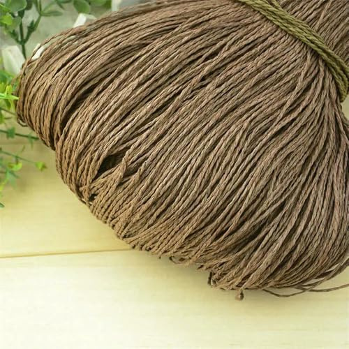 Filato di paglia di rafia naturale, 600 m, per lavori a maglia a mano all'uncinetto, cappello estivo, borse, cuscini, cesti, materiale per lavori a maglia, fai da te, 500