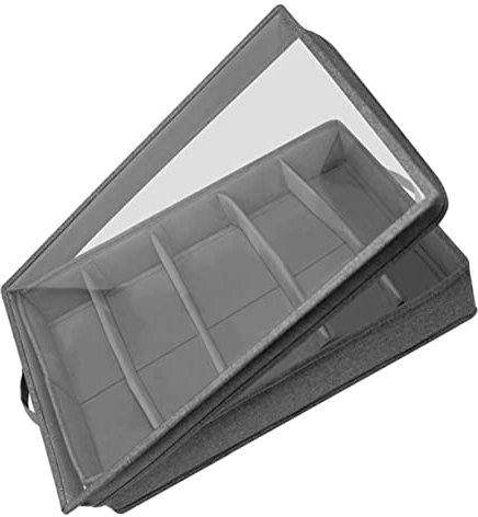 FUNOMOCYA Scatola organizer trasparente per posate fornitura tavolo da pranzo forniture di utensili portaposate valigetta multifunzione delicato organizer per posate pvc Grey