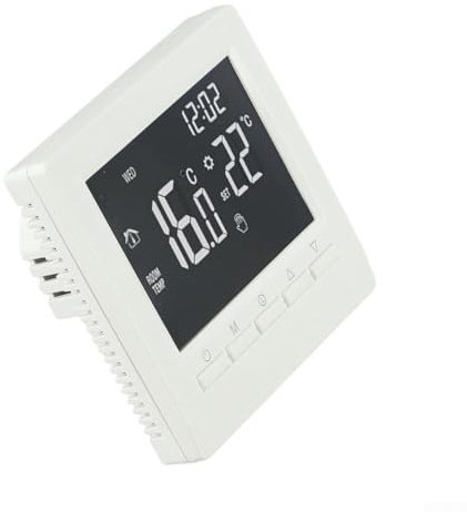 TONIXY Termostato digital programable, controlador de temperatura ambiente LCD para caldera de gas o calefacción por suelo radiante, horario de 5+2 días, funciona con pilas