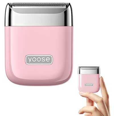 Yoose Afeitadora Mujer Electrica, Depiladora Elétrica Maquina Depilar Femenina Zona íntima para Bikini Cuerpo Axilas Brazos Piernas, IPX7 a Prueba de Agua Recargable e Inalámbrica, Rosa