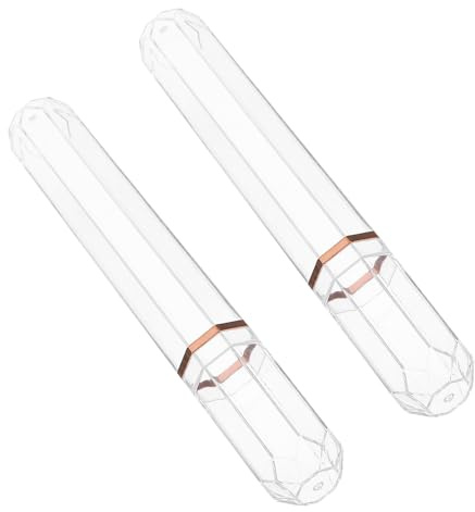 PATKAW Étui à Cigare Transparent Hermétique en Plastique, Tube à Cigares Portable pour Usage Quotidien, 2 Pièces, Voyage et Activités Extérieures