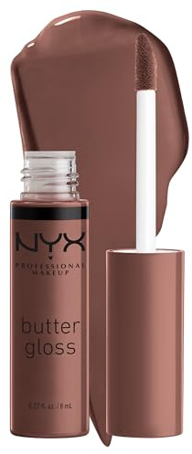 NYX PROFESSIONAL MAKEUP Butter Gloss, Non-Sticky Lip Gloss - Ginger Snap (Chocolate Brown)