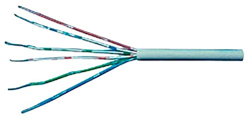 Merriway BH01510 Cavo Telefonico Cca a 3 Doppini Conduttori, Bianco, 10 m