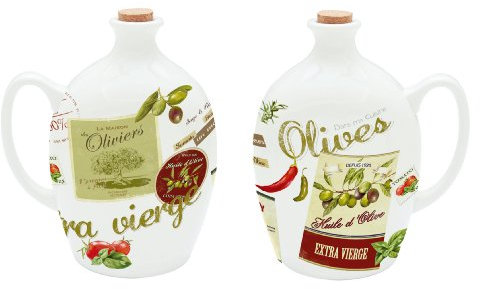 Nuova R2S 52VHCO Cruche à Huile 75 cl Vintage Olives Porcelaine