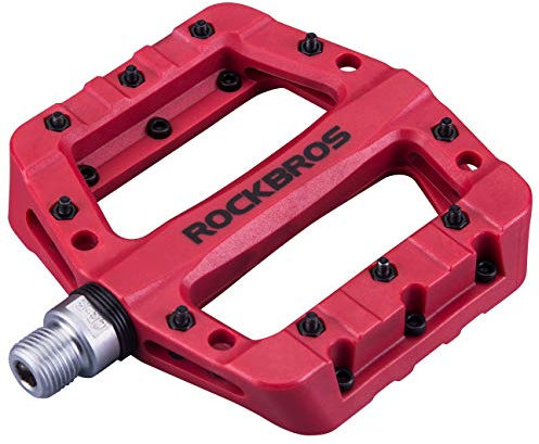 ROCKBROS Cykelpedaler Nylon Komposit Platta Pedaler 9/16 Mountainbikepedaler 3 Bärande Halksäker Vattentät Antidamm
