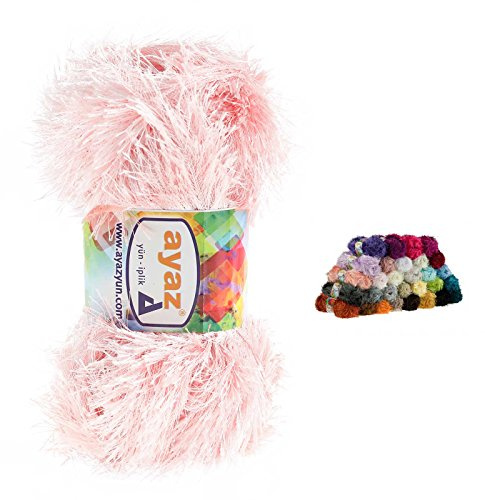 Fransen-Strickgarn Yumos 140m/100g Fancy Garn Strickwolle 40 Farben