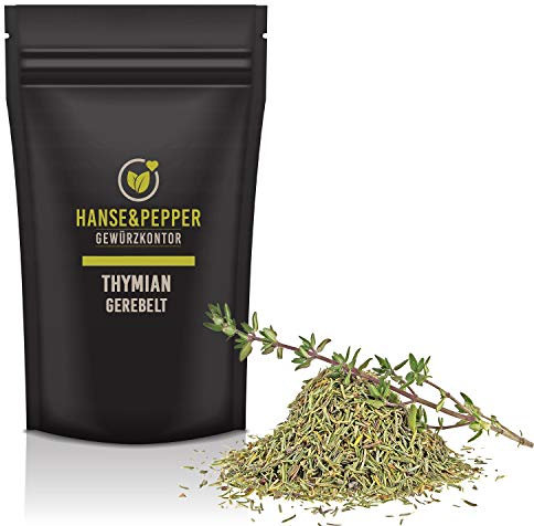 100g Thymian getrocknet gerebelt besonders aromatisch ohne Zusätze natürlich vom Hanse&Pepper Gewürzkontor - Gourmet Serie