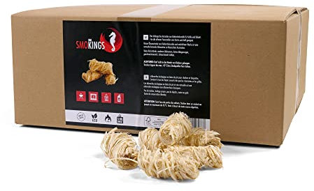 10kg Kaminanzünder und Grillanzünder ökologischer Holzanzünder Brennholzanzünder Holzkohle Briketts Kaminholz von SmoKings by POOL Total