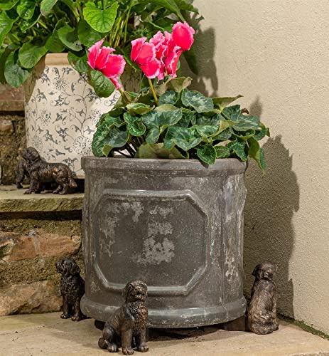 Potty Feet Lot de 3 Pieds de Pot de Fleurs sur Le thème des Chiens de Terre-Neuve – Couleur Bronze