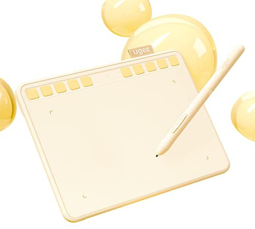 UGEE Drawing Tablet with 10 Hot Keys,6.5x4Inch Graphics Tablet,8192 Levels Battery-Free Stylus 60°Tilt Function Drawing Pad for Computer,Mac,Windows,Android OSU Art Tablet,Paint,Design,Online Teaching