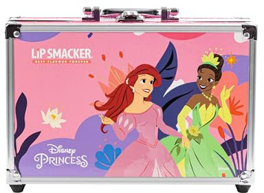 Lip Smacker Disney Princess Traincase, Ensemble de Maquillage pour PetiteFille, 40+ Pièces de Make-Up pour Visage, Lèvres et Ongles avec Accessoires de Beauté pour Cheveux et Maquillage Inclus