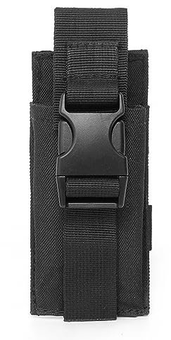 MiOYOOW Taschenlampenholster Taktische Taschenlampentasche wasserdichte Nylon-Taschenlampenhülle Taktische Taschenlampe Nylon Halfter für Camping Wandern Jagd Notfall