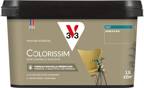 V33 Peinture multi-supports Colorissim® Sable kaki Mat 2,5L