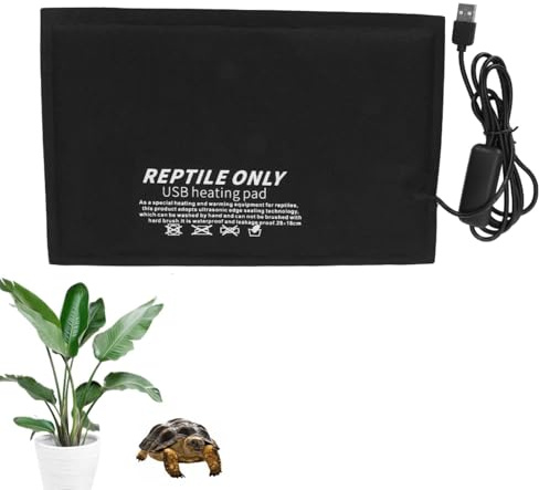 Coussin Chauffant Pour Reptiles, Tapis Chauffant USB Pour Terrarium Sous Réservoir, Ensemble Chauffant Pour Terrarium Avec Contrôle De Température à Trois Niveaux, tapis chauffant terrarium(L)