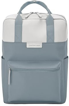 Kapten & Son Rucksack Bergen Steel Blue Sprinkled 11 L | Rucksack Damen & Herren Blau | Tagesrucksack mit 13 Laptopfach | vegan & wasserabweisend