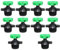 10PCS Micro Sprinkler, 1/2Inch Automatic 360 Degree Sprinkler Heads, Water Sprinkler System Large Coverage for Garden Plants Lawn Watering Lawn Irrigation (Plastic, Green)