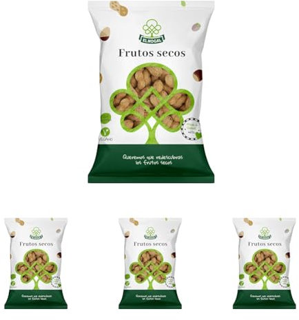 El Nogal Frutos Secos Cacahuete Jumbo Tostado Bolsa 500 g (Paquete de 4)