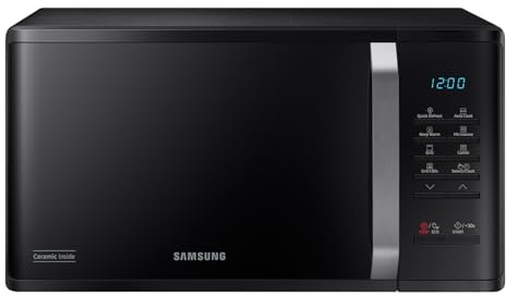 Samsung Forno a Microonde Grill Cottura Croccante MG23K3523CKE1 con Piatto Doratore incluso, Programmi Automatici, Quick Defrost, Capacità: 23L, Colore: Nero, LxAxP: 48,9 x 27,5 x 39,2 cm