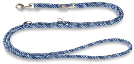 WOLTERS Führleine Everest reflektierend, Größe:200 cm x 9 mm, Farbe:dunkelblau/hellblau