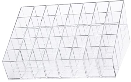 Veemoon 40-slot Lipstick Organizer and Lip Gloss Holder Ps Plastic Makeup Rack for Cosmetic Display and Nail Polish Storage, Suitable for Beauty Salons and Personal Use