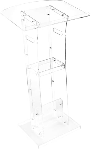 VEVOR Supporto per Podio, Capacità di Peso 25 kg Podio per Conferenze con Ampia Superficie di Lettura e Ripiano Portaoggetti, Fermalibri, da Terra, per Aule, Matrimoni, Conferenze, Lezioni e Concerti