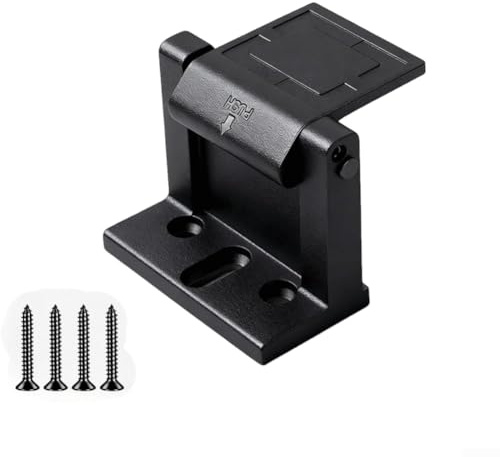 Serrure de porte d'hôtel pour familles avec fonction de sécurité enfant et corps en alliage de zinc durable, conçue pour une installation sûre sur le cadre de porte sans endommager la porte (noir avec