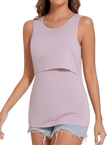 Sosolism Women’s Maternity Nursing Tank Top for Breastfeeding S-XXL