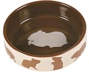 TRIXIE TX-60733 Ceramic Bowl for Rabbit 250 ml 11 cm, [April 21, 2023, Mehrfarbig, Kaninchen