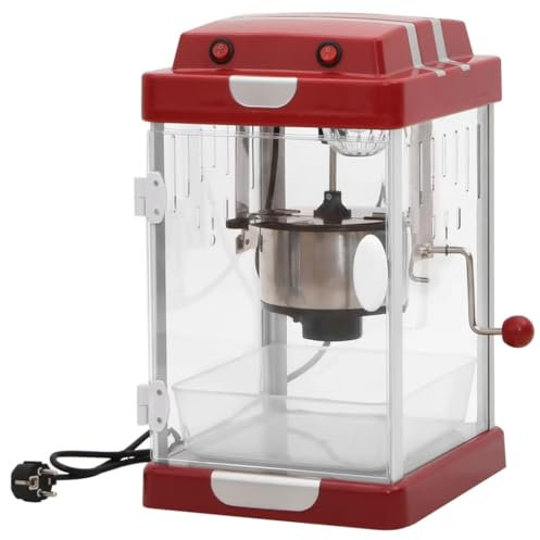 vidaXL Máquina para Hacer Palomitas de Maiz Caseras 2,5Oz Roja Palomitera Casa