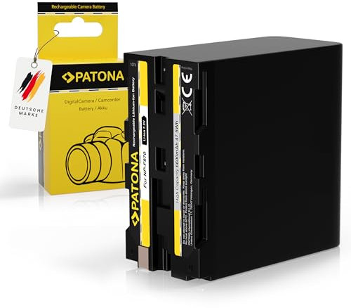 PATONA NP-F970 Batería 6600mAh Compatible con videocámaras Sony, Indicadores LED, iluminación, luz de Video, monitores, cámara, Battery NP-F550 NP-750 NP-F950 NPF970 NP F970
