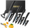 Ankway Couteaux de Cuisine,4 Pcs Couteau Ceramique et 1 éplucheur, Couteau Ceramique Cuisine avec Vestes de Protection, Couteau Cuisine Professionnelle Léger et Durable avec Manche Ergonomique