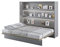 MEBLINI Schrankbett Bed Concept - Wandbett mit Lattenrost - Klappbett mit Schrank - Wandklappbett - Murphy Bed - Bettschrank - BC-14-160x200cm Horizontal - Grau Matt