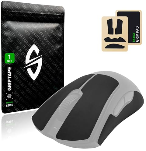SensoryBoost Cinta de agarre para ratón, compatible con Razer Deathadder V3 Pro (incluye almohadilla de recorte), absorbe el sudor, ultra antideslizante y ultrafina (0,5 mm), sin residuos, accesorios