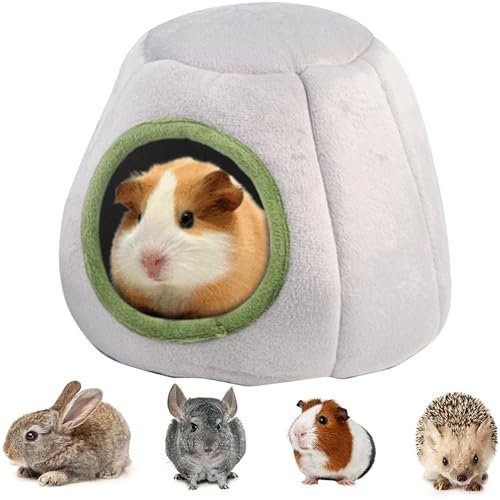 Hamst Haus und Bett für Kleintiere, einschließlich Chinchillas und Meerschweinchen, mit Aufhängeöse, für Hamster, Chinchillas, Meerschweinchen, Kleintiere (Grau A)