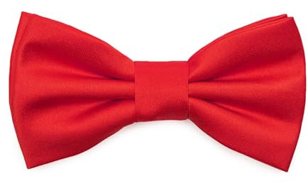 Ladeheid Kinder Jungen Fliege - Vorgebunden, Einstellbares Band, Mattes Design, Ideal für Hochzeit, Geburtstag, Einschulung - Strapazierfähig & Stilvoll BKM (10cm x 5cm, Rot)