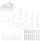 LALAGO 4 Piezas Escuadras para Estanterias, 14cm-Blanco-Vintage Soporte Estanteria Pared, Soportes para Estantes en Forma de L, Palomilla para Estanterías de Pared, Escuadra Metálica para Baldas