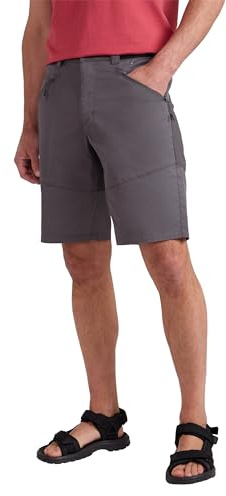 Mountain Warehouse Jungle Mens Trekking Shorts - Cotton Polyester Pants with Lots of Pockets & Elastic Waistband - Spring Summer, Beach, Walking & Outdoors Charcoal Men's W42
