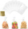 AiQInu 200 Pezzi Sacchetti Trasparenti con Lacci, 25 x 15 cm Piccoli Sacchetti Cellophane Pellicola Bustine Alimenti, Sacchetti Caramelle Biscotti OPP Sac Regalo per Feste Compleanno dei Bambini