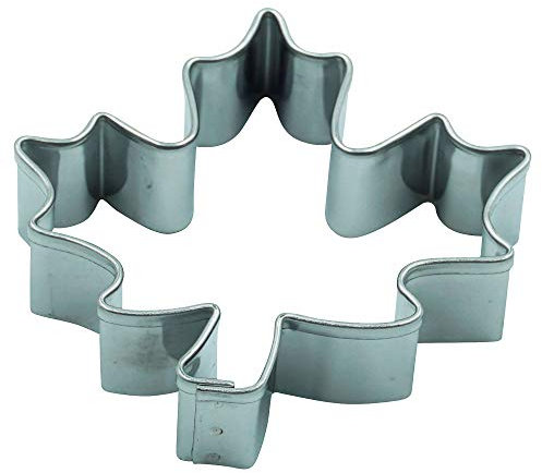 BekkiB - Cortador de galletas Arce - aprox. 5 x 4,7 cm - Molde de acero inoxidable apto para lavavajillas - Para hornear galletas - 7856