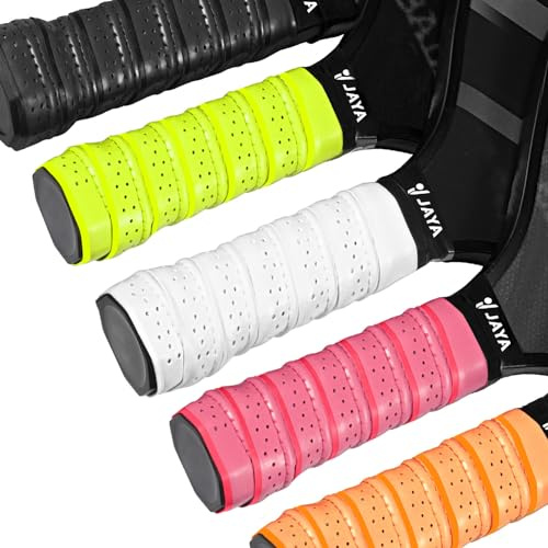 JAYA Extra-Length Pickleball Paddle Grip Tape, Pack of 5 Pickleball Overgrip Wrap, Multicolor