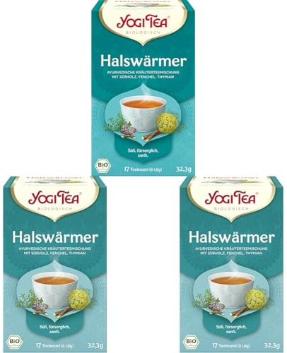 Yogi Tea Bio Halswärmer Tee, 17 Beutel, 32.3g (Packung mit 3)