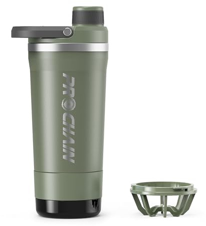 PROCHAIN Insulated Stainless Steel Protein Shaker Bottle, 20oz Metal Mixer