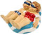 Deko Figur Polyresin Strandurlauber auf