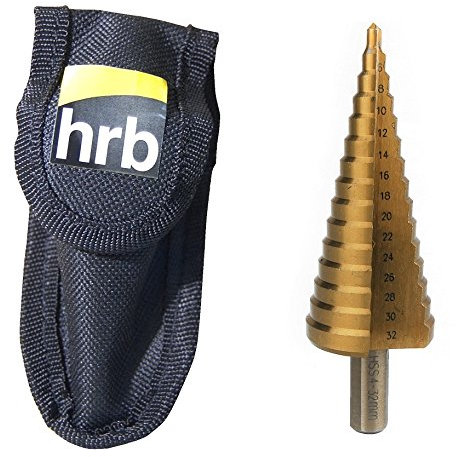 Broca profesional cónica escalonada y titanizada, 4 – 32 mm