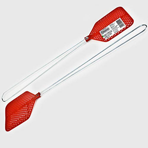 La Briantina Paletta Schiacciamosche in Plastica con Manico in Ferro, Lunghezza 43 cm